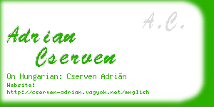 adrian cserven business card
