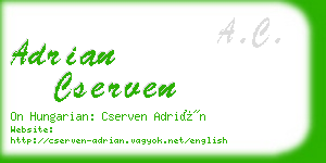 adrian cserven business card